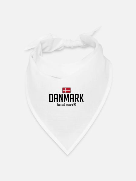 Danmark hvad mere Spruch Urlaub Dänemark - Bandana Dreieckstuch - Weiß