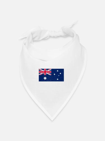Australien - Bandana Dreieckstuch - Weiß