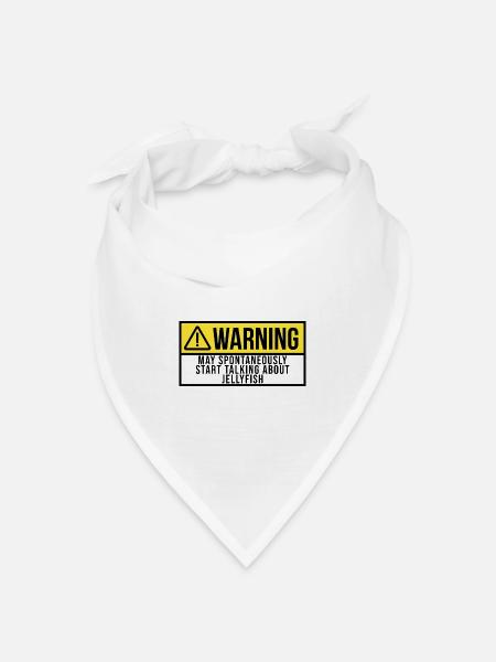 Qualle Qualle Qualle - Bandana Dreieckstuch - Weiß