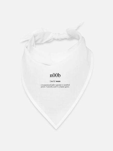 N00b | Noob Definition Dictionary - Bandana Dreieckstuch - Weiß