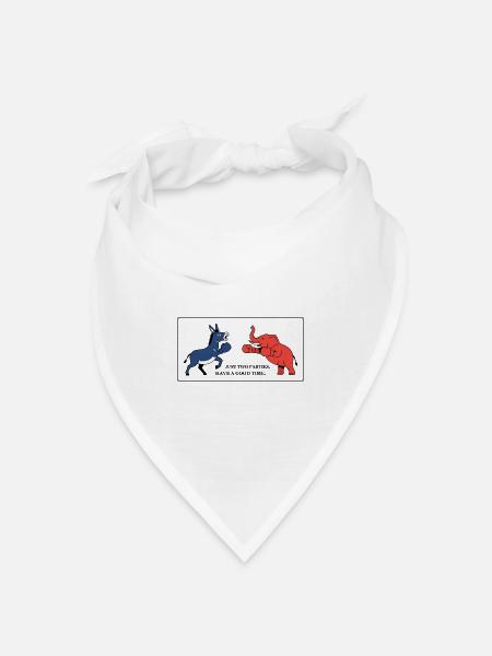 Das Parteien-Duell - Bandana Dreieckstuch - Weiß