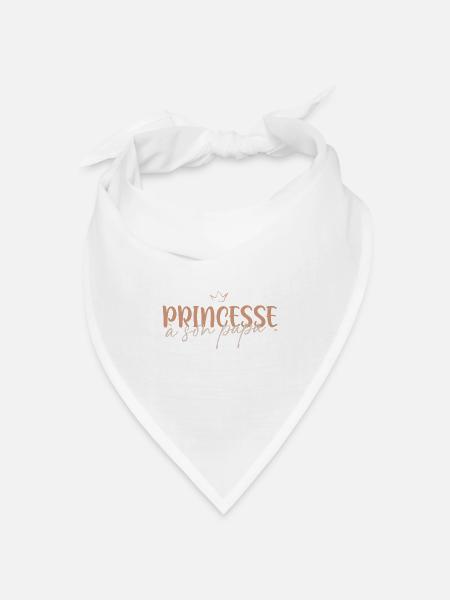 Prinzessin für ihren Vater - Bandana Dreieckstuch - Weiß