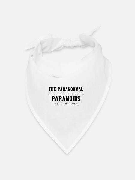 Paranormale Paranoide Braille-Tee - Bandana Dreieckstuch - Weiß