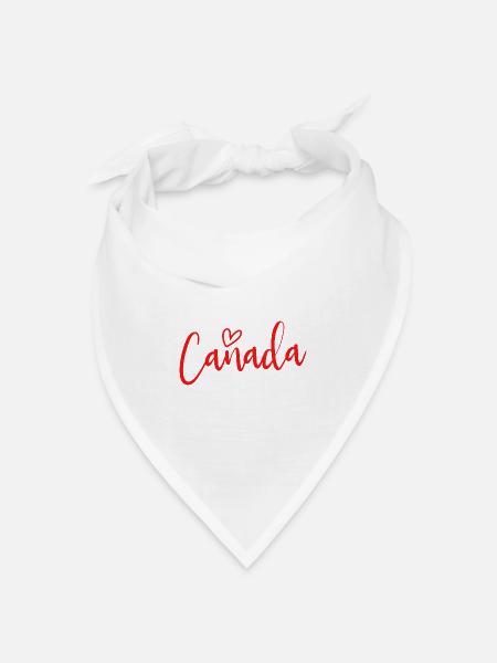 Canada Heart Women's Love Canada - Bandana Dreieckstuch - Weiß