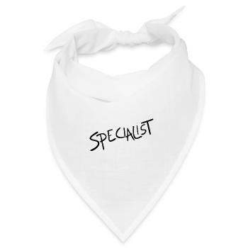 Spezialist Handschrift Signatur - Bandana Dreieckstuch - Weiß - Vorne