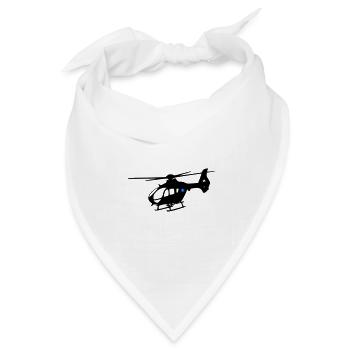 Notarzthubschrauber - Bandana Dreieckstuch - Weiß - Vorne