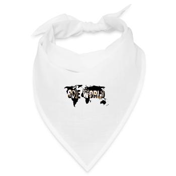 One World - Orange - Bandana Dreieckstuch - Weiß - Vorne