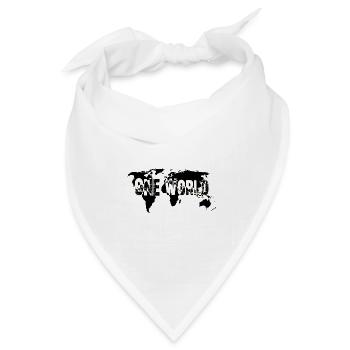 One World -White - Bandana Dreieckstuch - Weiß - Vorne