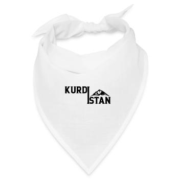 Kurdistan - Bandana Dreieckstuch - Weiß - Vorne