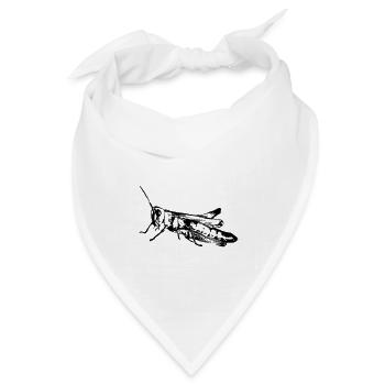Grasshopper / Grashüpfer - Bandana Dreieckstuch - Weiß - Vorne