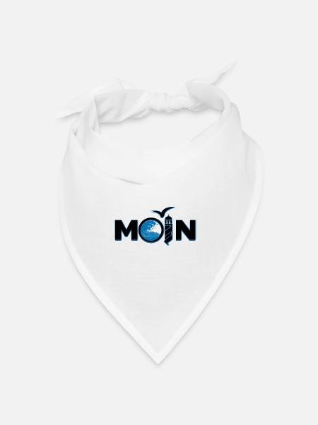 Moin Norddeutsch - Bandana Dreieckstuch - Weiß