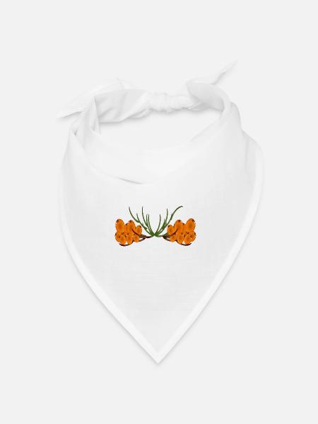 Sanddorn SANDDORNBEEREN - Bandana Dreieckstuch - Weiß