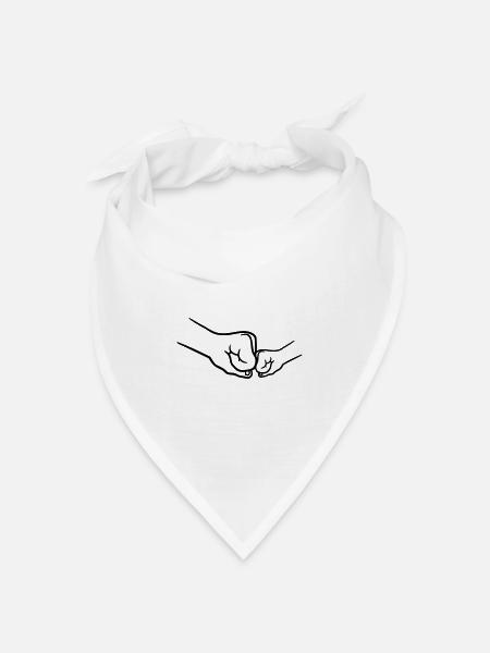 Kind 2 Fäuste - Bandana Dreieckstuch - Weiß