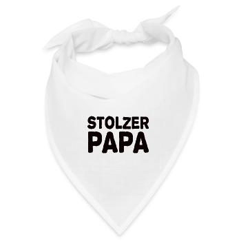 Stolzer Papa - Bandana Dreieckstuch - Weiß - Vorne