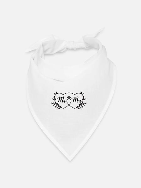 Herr Frau - Bandana Dreieckstuch - Weiß