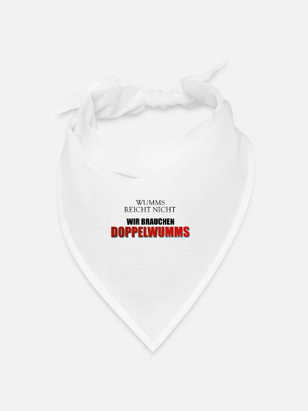 Wumms, Doppelwumms, Scholz, Politik, Sprüche - Bandana Dreieckstuch - Weiß