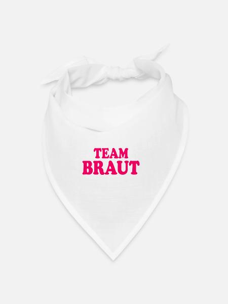 Team braut - Bandana Dreieckstuch - Weiß