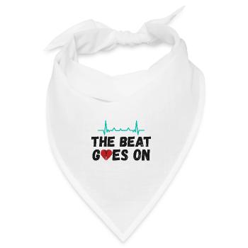 Operation am offenen Herzen - Herzschlag - Bandana Dreieckstuch - Weiß - Vorne