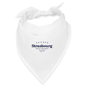 Strasbourg Vintage Stadtlogo - Bandana Dreieckstuch - Weiß - Vorne