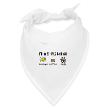 Lustige Designs für Hundehalter - Bandana Dreieckstuch - Weiß - Vorne