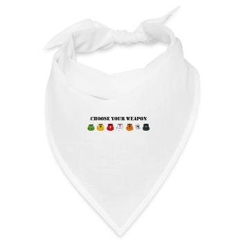 CHOOSE YOUR WEAPON - Bandana Dreieckstuch - Weiß - Vorne