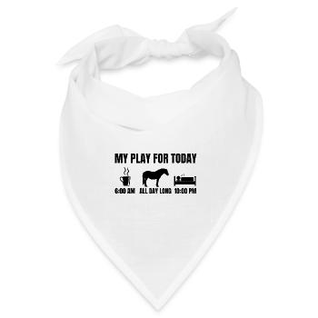 Mein Plan für heute - Bandana Dreieckstuch - Weiß - Vorne