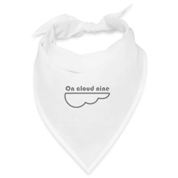 Wohlfühlen - Auf Wolke sieben - Bandana Dreieckstuch - Weiß - Vorne