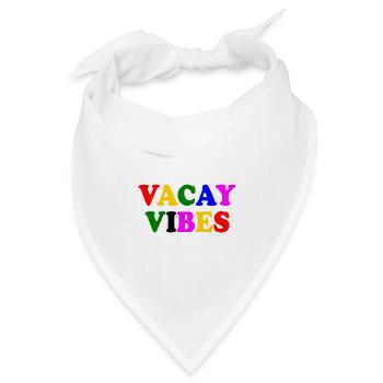 Vacay vibes - Bandana Dreieckstuch - Weiß - Vorne