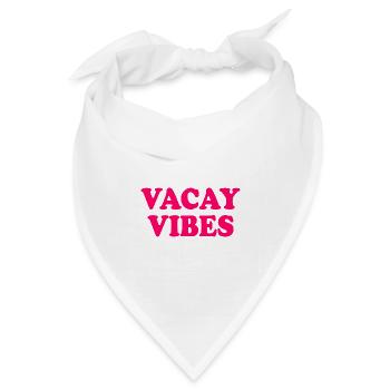 Vacay vibes - Bandana Dreieckstuch - Weiß - Vorne