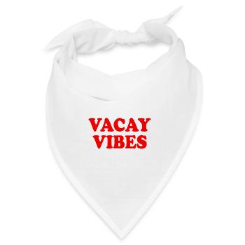 Vacay vibes - Bandana Dreieckstuch - Weiß - Vorne