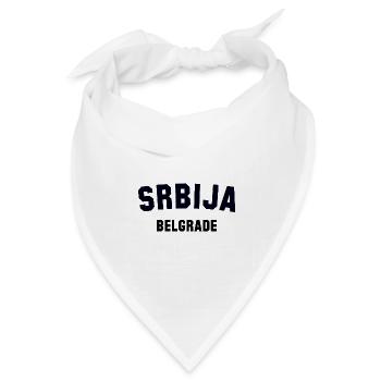 BELGRADE Serbia Serbien - Bandana Dreieckstuch - Weiß - Vorne
