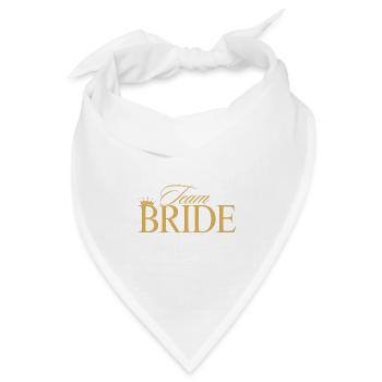 Team Bride! Personalisierbar - Bandana Dreieckstuch - Weiß - Vorne