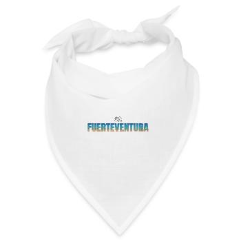 FUERTEVENTURA Schriftzug Strand & Meer (hell) - Bandana Dreieckstuch - Weiß - Vorne