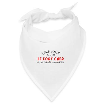Tous_unis_contre_le_foot_cher - Bandana Dreieckstuch - Weiß - Vorne