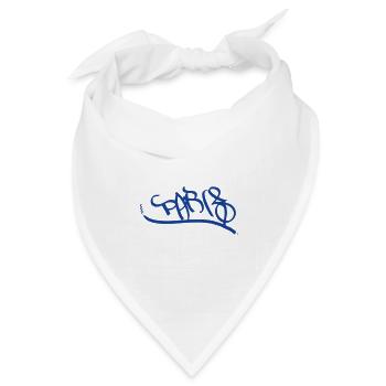 Paris Graffiti Urban Style Design - Bandana Dreieckstuch - Weiß - Vorne