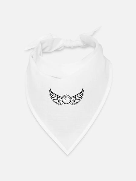 Die Erde getragen von Flügel - Bandana Dreieckstuch - Weiß