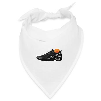 Mountain Trail Wanderschuh-Design - Bandana Dreieckstuch - Weiß - Vorne