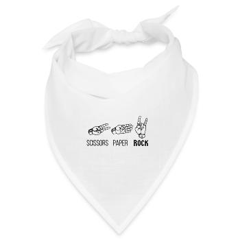 Siccors Paper Rock - Heavy Rock Edition - Bandana Dreieckstuch - Weiß - Vorne