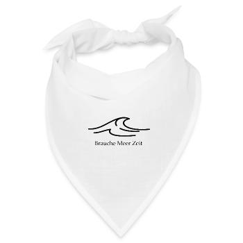  Meer Zeit Perfekt für den Urlaub - Bandana Dreieckstuch - Weiß - Vorne