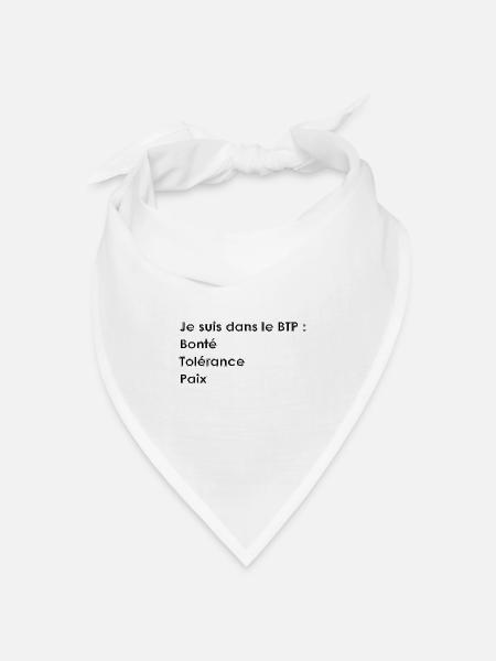 Ich bin in der Baubranche tätig - Bandana Dreieckstuch - Weiß