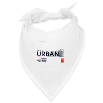 Urbane Denim-Skyline - Bandana Dreieckstuch - Weiß - Vorne