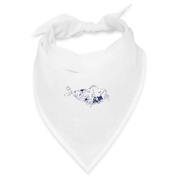 Schwimm deinen eigenen Weg - Bandana Dreieckstuch - Weiß - Vorne