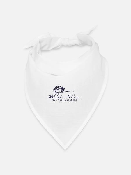 stoppt_das_Igel_toeten_001 - Bandana Dreieckstuch - Weiß