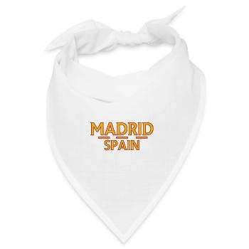 Madrid – Spanien - Bandana Dreieckstuch - Weiß - Vorne