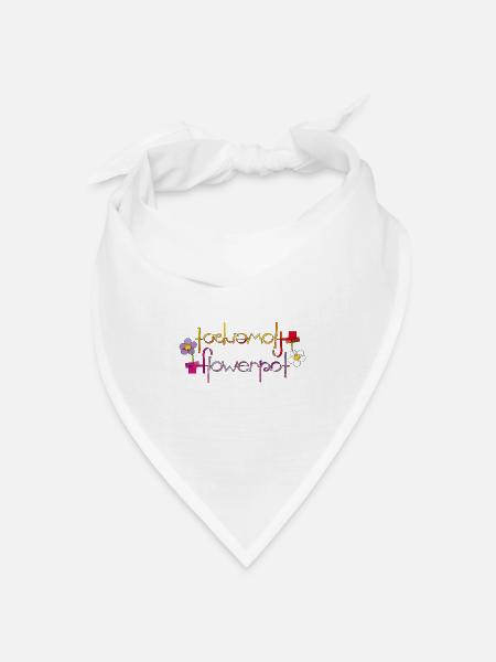 Blumentopf - Bandana Dreieckstuch - Weiß