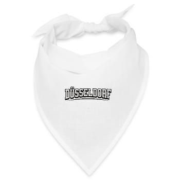 Düsseldorf Germany Blockschrift-Logo - Bandana Dreieckstuch - Weiß - Vorne