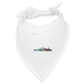Oslo City Skyline Opernhaus Moderne Kunst - Bandana Dreieckstuch - Weiß - Vorne
