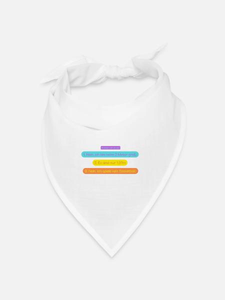 1,97m Fragen - Bandana Dreieckstuch - Weiß