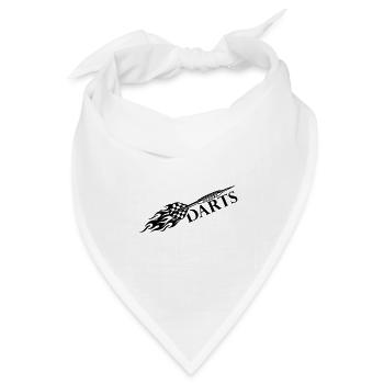 Dartpfeil Darts Flamme - Bandana Dreieckstuch - Weiß - Vorne