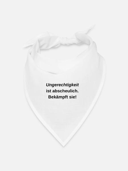 Gegen Ungerechtigkeit: Steht auf! - Bandana Dreieckstuch - Weiß